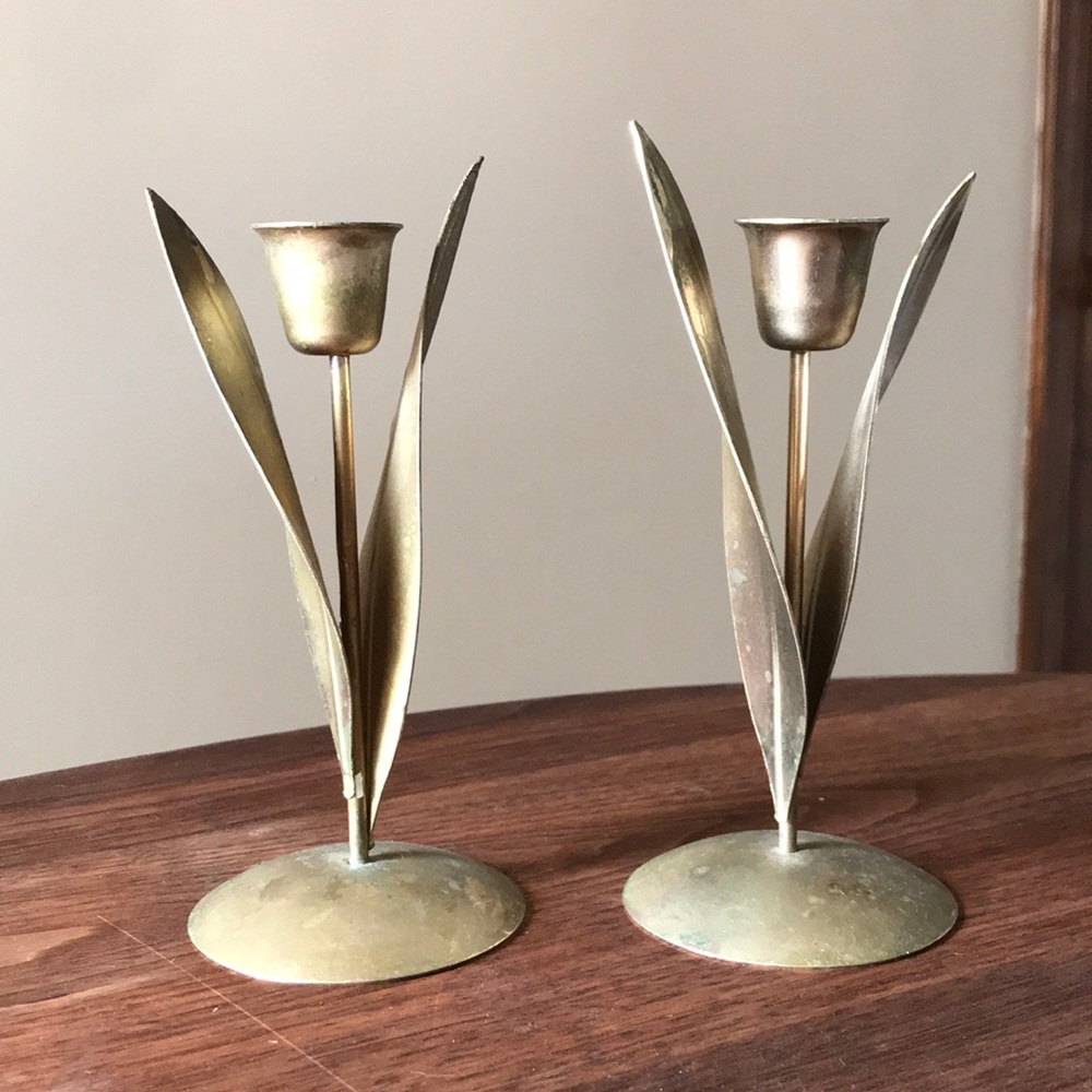 Sweet little vintage candle holders
